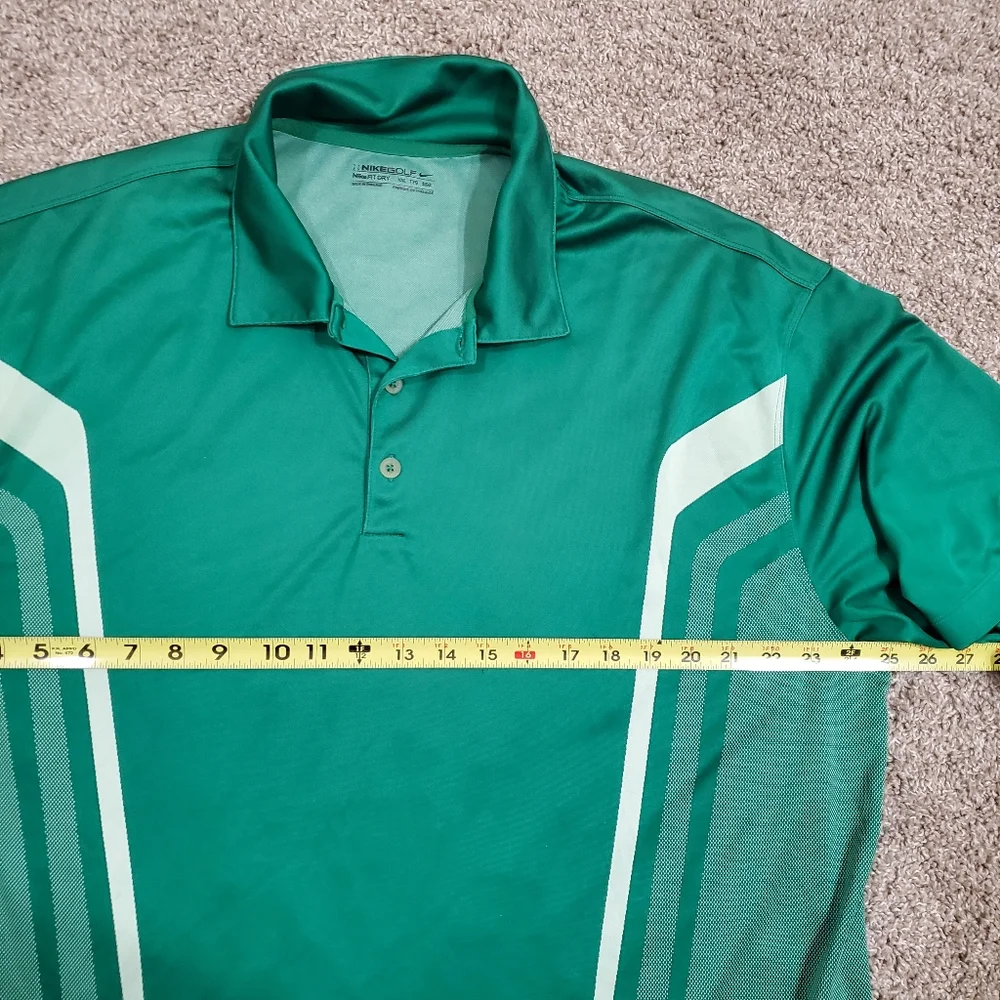 Nike Golf‎ Dri Fit Green Short Sleeve Polo Hawaiian Mens XXL